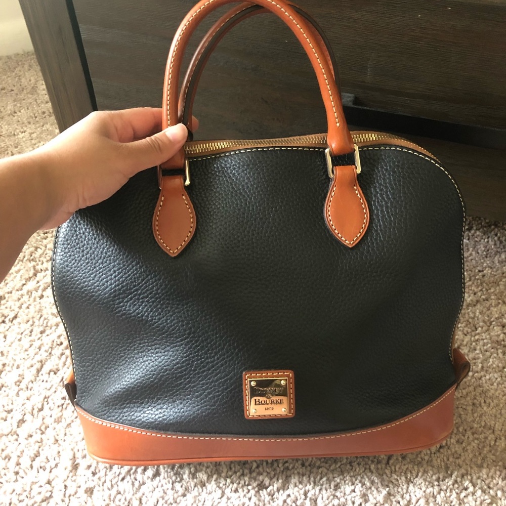 Dooney & Bourke Pebble Leather Zip Zip Satchel